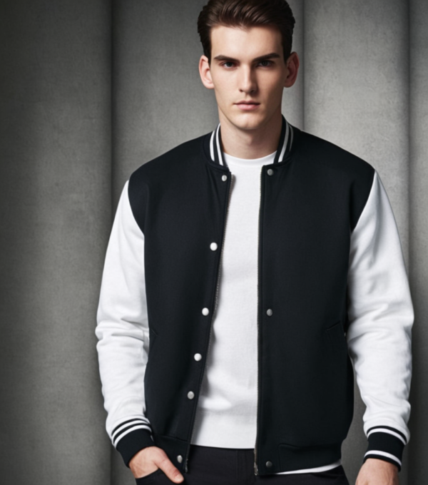 Bomber Varsity Jacket Sweatshirt - Image 3