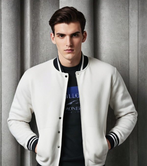 Bomber Varsity Jacket Sweatshirt - Image 5