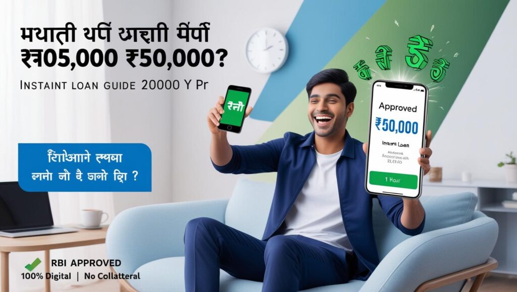 घर बैठे 1 घंटे में ₹50,000 का लोन कैसे पाएं